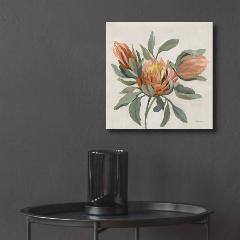  «Field Bloom 1 Warm» par Silvia Vassileva, art mural en verre acrylique, 12 po x 12 po