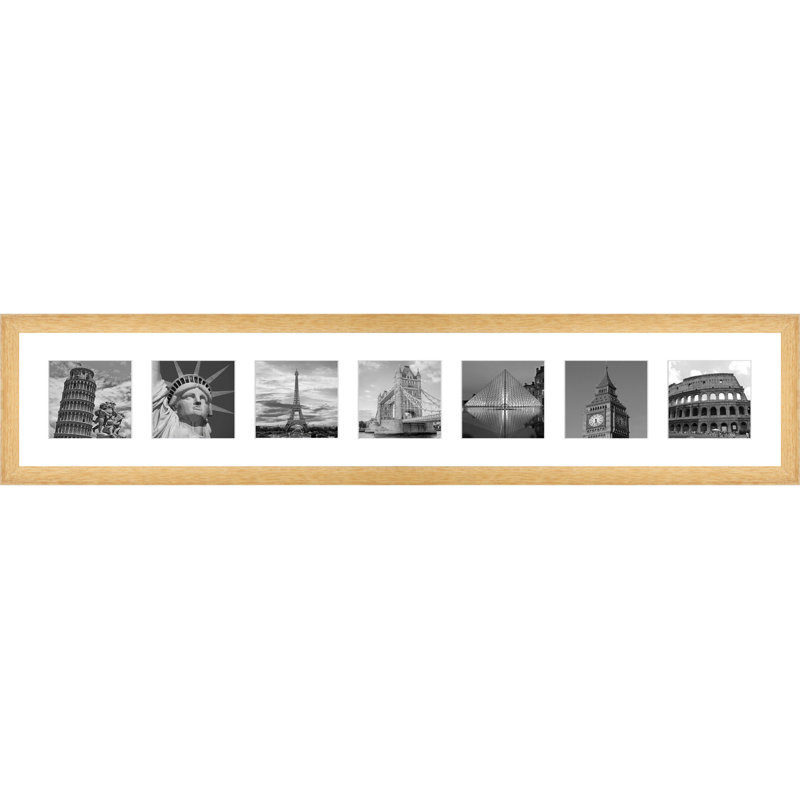 Adejinmi Wood Picture Frame with Mat, Natural Brown
