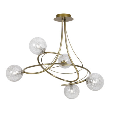 5 Light Semi Flush Ceiling Light