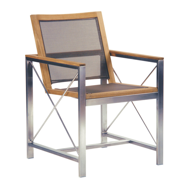 Ibiza Outdoor Dining Armchair, No, Black