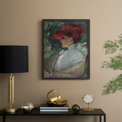 «Vintage Portrait Print CXVI», reproduction encadrée - bois massif