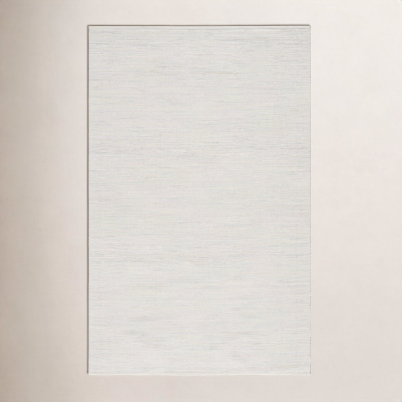 Dallis Handmade Cotton Green/Ivory Rug, Rectangle 8' x 10'