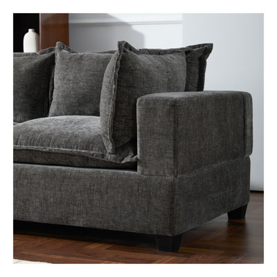 118'' Modular Sectional Sofa with Movable Storage Ottoman,7 Seat U Shaped Couch,Wide Seat & Free Combination,Oversized Chenille Sofa for Living Room & Apartment,2 Colors