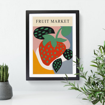Strawberry Fruit Market Exhibition Vol.6 1 Piece Single Picture Frame Wall Art