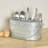 Galvanized Metal Storage Caddy with 4 Compartments and Handle