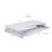 Rocelco 37.5 in. White Deluxe Height Adjustable Standing Desk Converter Dual Monitor Riser with Gas Spring Assist System