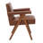 Velveteen Faux Leather Armchair-131656978-131656979