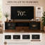 Meuble télé CONSDAN TV Stand pour 50/55/60/65/70 po, console média avec meuble de rangement, console télé Farmhouse