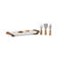 Nambe Chevron Cheese Tray W/ Knives
