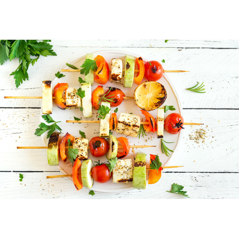 Vegetarian Skewers 1 Piece Wrapped Canvas Wall Art, 30cm H x 46cm W x 3.8cm D