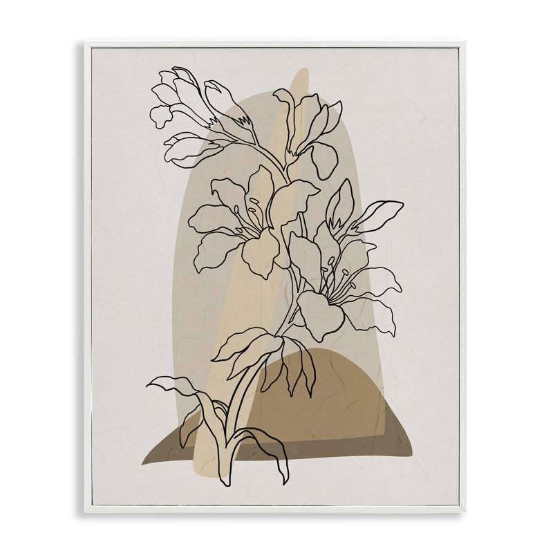 «Boho Lily Impression Art» par Regina Moore bg-084, Estampe numérique encadrée blanc bord de mer, H 30 po x l 24 po