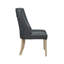 Chaise d'appoint Alejoa en similicuir bleu marine (ensemble de 2)-123801227-114814508