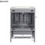 Meuble-lavabo sur pied 24 po gris avec espace spacieux sous l'armoire, finition peinte à la main et cadre de rangement de style transitionnel de 24 po, conception à fermeture douce, panneaux-1825811650