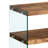 MDF Console Table, Big Side Table, Walnut Tempered Glass Desk,Entry Table
