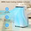 Climatiseur portatif Electactic 10000 BTU avec ventilateur sec 5 en 1 sans télécommande et sans drainage
