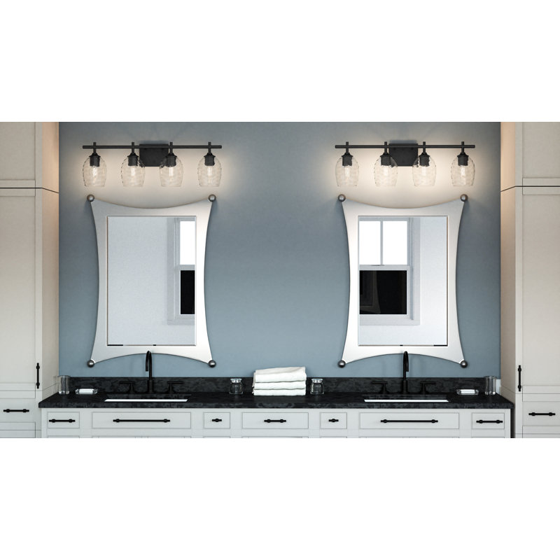 Éclairage pour meuble-lavabo à 4 lumières Aracelly