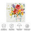 Décoration murale d'extérieur vase blanc avec fleurs lumineuses-1957719058