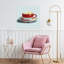 «Christmas Teacup Candle Contemporary Winter», reproduction d'art murale-130680120