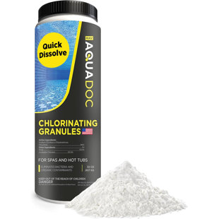 Spa Chlorine for Hot Tub Sanitizer 2lbs - Quick Dissolving Hot Tub Chlorine Granules, Spa Chemicals - AquaDoc