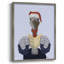 Ostrich, Carol Singing, reproduction d'art encadrée - bois massif-534558267