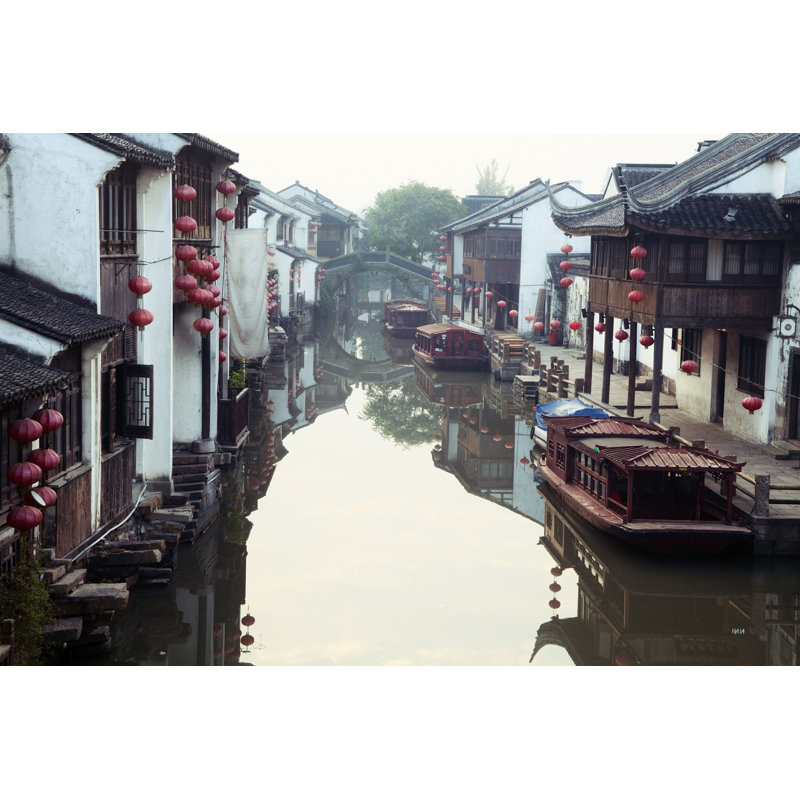 Vue sur le canal de Suzhou, H 8 po x l 12 po