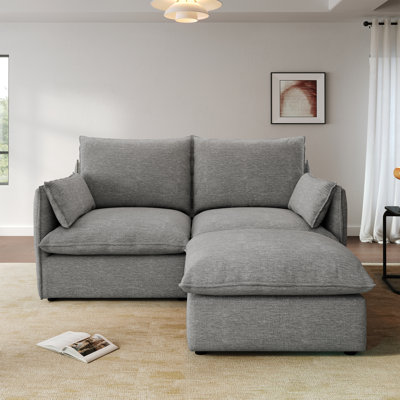 Canapé rembourré en nuage, canapé modulaire modulaire, canapé confort rembourré de duvet moderne avec housse amovible pour salon, siège profond