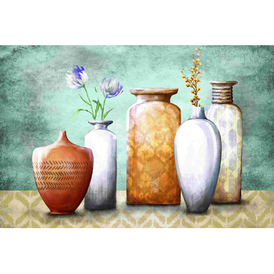 Vases et pots - reproduction sur toile tendue