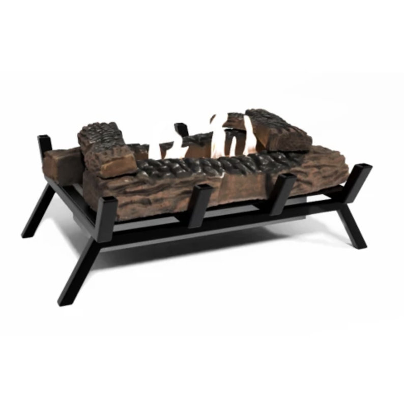 Watsontown George Oliver 44 cm W Matte Black Bio-Ethanol Fireplace with 7510 BTU