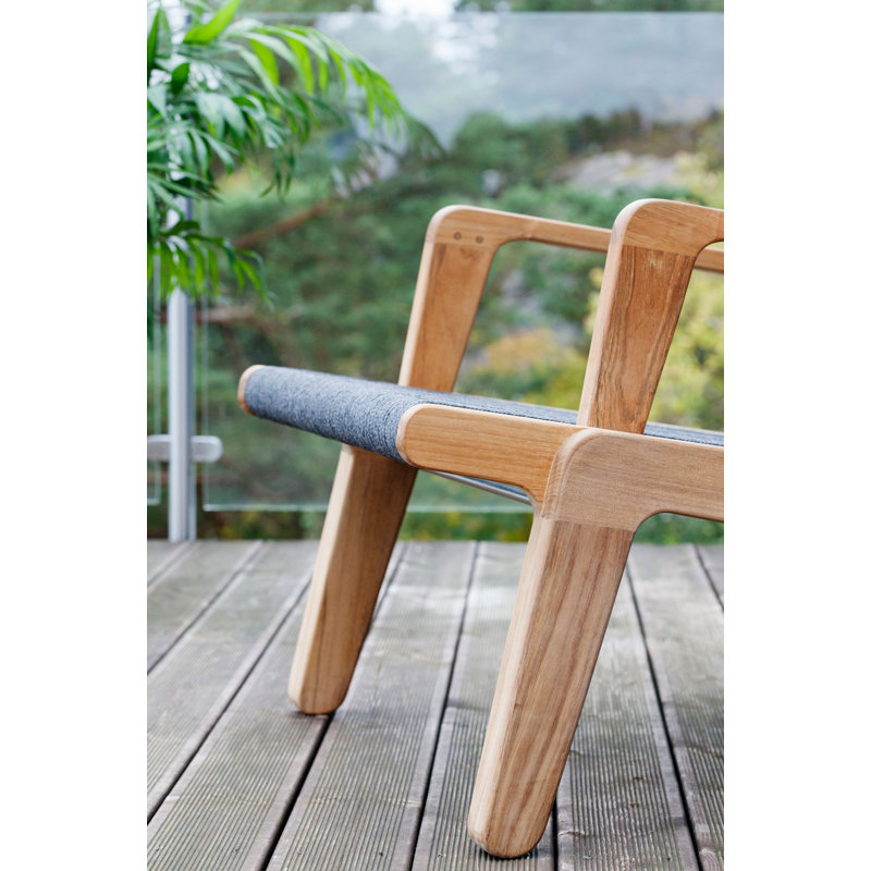 Skagen Outdoor Teak Lounge Chair, No Cushion