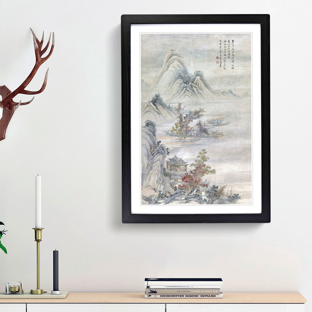 Mountain Landscape by Zha Shibiao - Picture Frame Painting Print