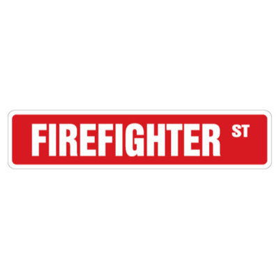 Firefighter Street Sign Fire Fighter Fireman House Station