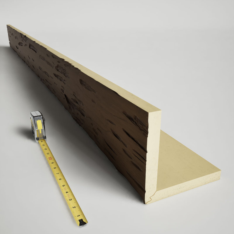 Sangle martelée, à utiliser avec la poutre Heritage Timber, Blé doré, 24'L, H 4 po x l 12 po