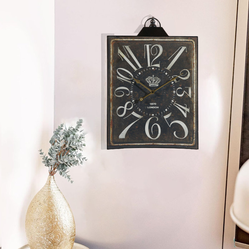 Horloge murale rétro 15,8 "x 25,6" - Style industriel rétro?