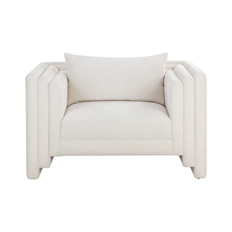 KIRA ARMCHAIR - MEG GOLD, Cream Polyester