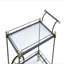 Chariot de service en verre transparent Cyrus
