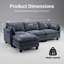 Canapé de 108 pouces, canapé 3 places avec repose-pieds autoportant et port USB-129443131