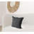 Dark Gray Fringed Throw Pillow Cover