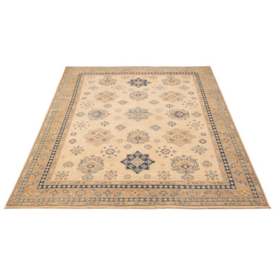 One-of-a-Kind Rectangle 8'1" X 9'11" 1990's Wool Area Rug Ivory