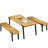 1 DINING TABLE+2 DINING BENCHES