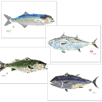 Atlantic Fish Placemats – Coastal Nautical Table Set of 4