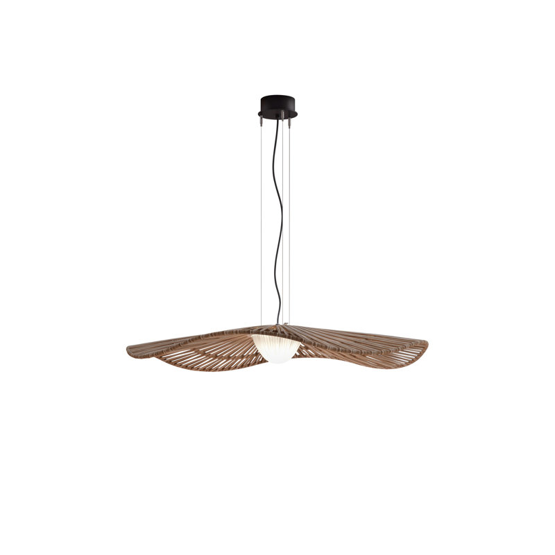 Mediterrània Brown Synthetic Fiber LED Pendant Light