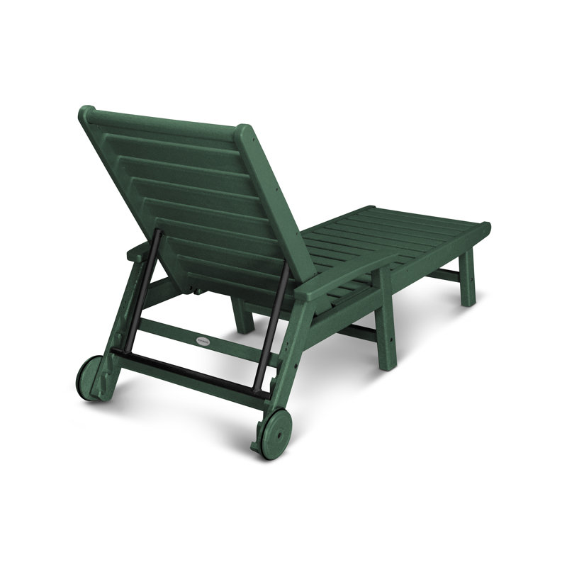 Signature Chaise with Wheels, Green