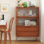Armoire d'appoint en acier inoxydable avec porte en verre