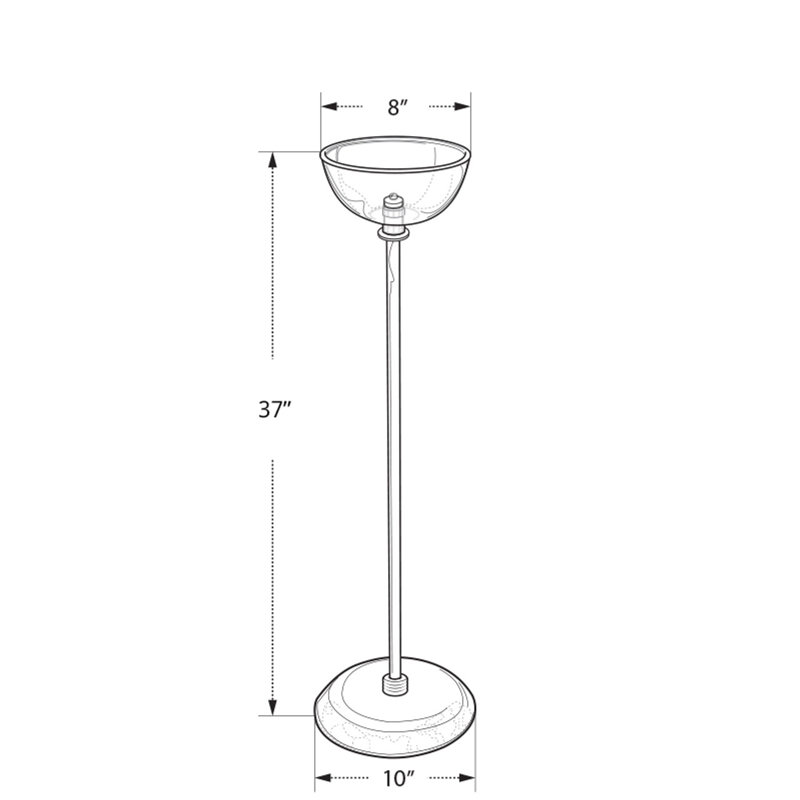 Chrome Single Bowl Floor Display Stand for Office