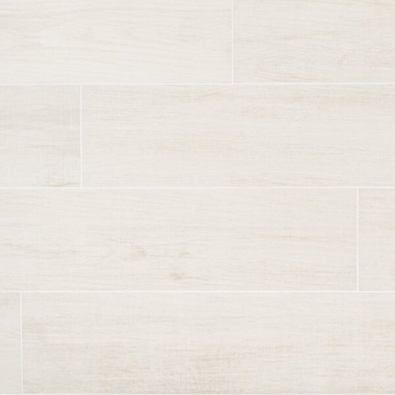 Kenridge Maple 8X48 Matte Porcelain Tile, White