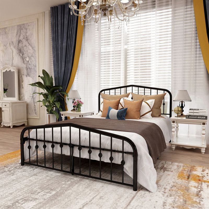 Lit plateforme Aalderk, Noir, Grand