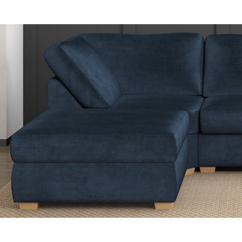 Nestle U Shape, Fixed Back, Royal Blue Polyester