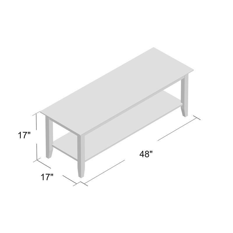 Carbin Solid Wood Coffee Table, Gray