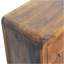 Commode 3 tiroirs en bois massif brun Aspen