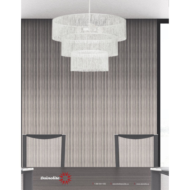Lustre 4 lumières Cesidia - avec abat-jour, Blanc mat